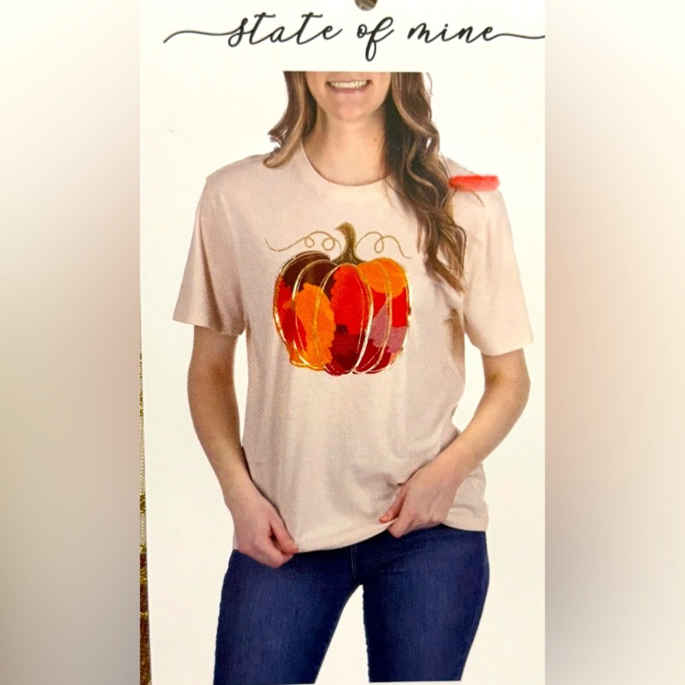 NWT Fall Pumpkin XL shirt by State of Mine